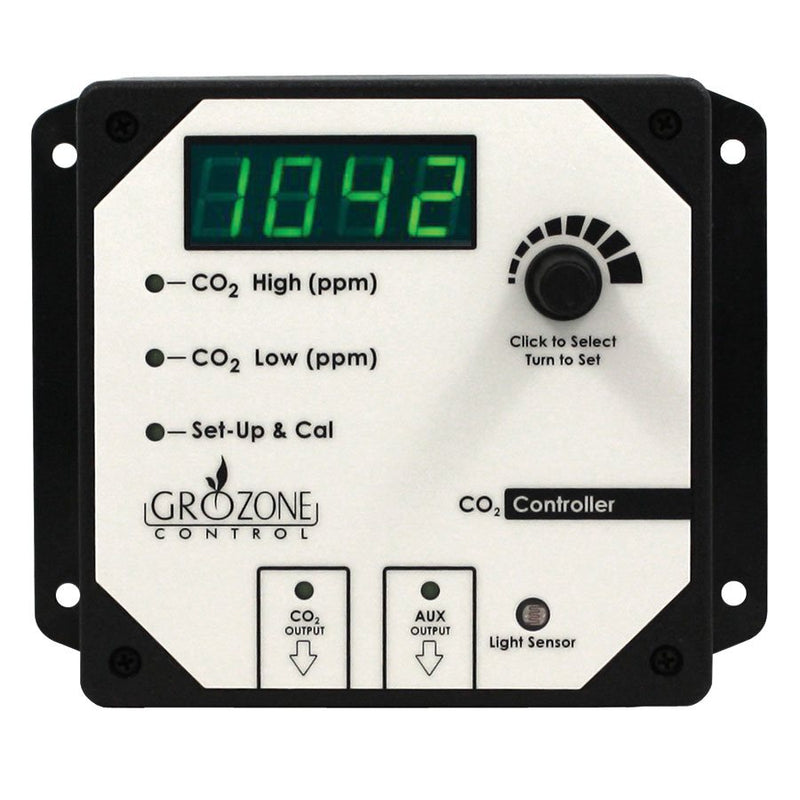 GROZONE CO2R CO2 CONTROLLER 2 OUTPUTS 0-5000PPM - HydroponicsClub
