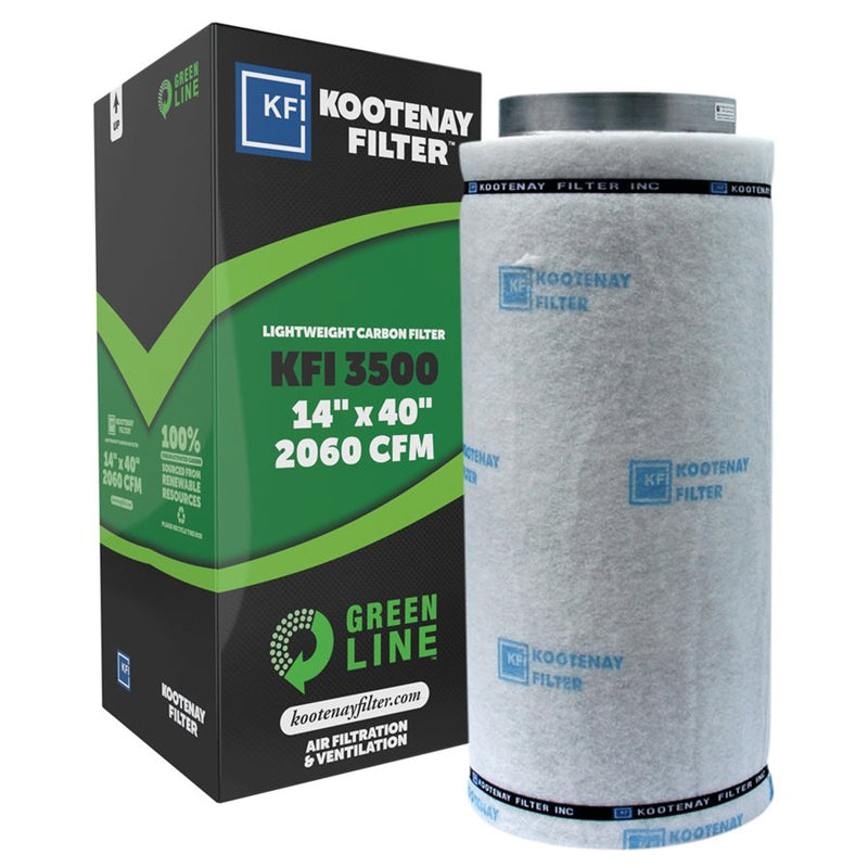 Kootenay Filter - Kootenay Filter KFI 3500 Green Line Carbon Filter 2060 CFM - Hydroponics Club